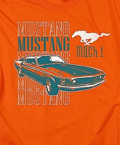 Ford Mustang Mach 1 Men's Unisex T-Shirt. Available Sm to 3x