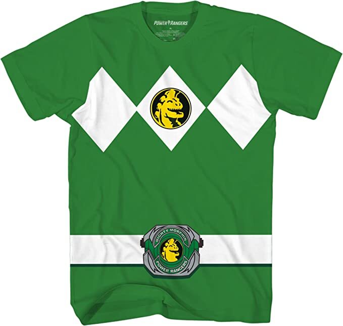 Mighty Morphin Power Rangers, Green Ranger Costume Mens T-Shirt. choice Sm to M