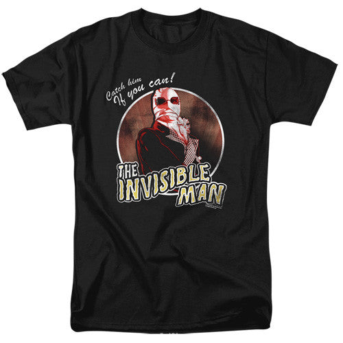 Universal Monsters Catch him if you can Invisible Man Adult Unisex Tshirt Size S-2X
100% Cotton High Quality Pre Shrunk Machine Washable T Shirt