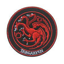 3 inches diameter, Game of Thrones House of Targaryen Logo embroidered patch. Sew on or iron on. New.
Please note we will always combine shipping on like items. Any additional patch or pin will ship for 50 cent per item. Any additional payment will be reimbursed to your Paypal account. Thank You.