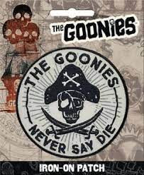 3.5 inches tall, a new The Goonies "Never Say Die" Skull Logo Embroidered Patch Sew or iron on.
Please note we will always combine shipping on like items. Any additional patch or pin will ship for 50 cent per item. Any additional payment will be reimbursed to your Paypal account. Thank You.