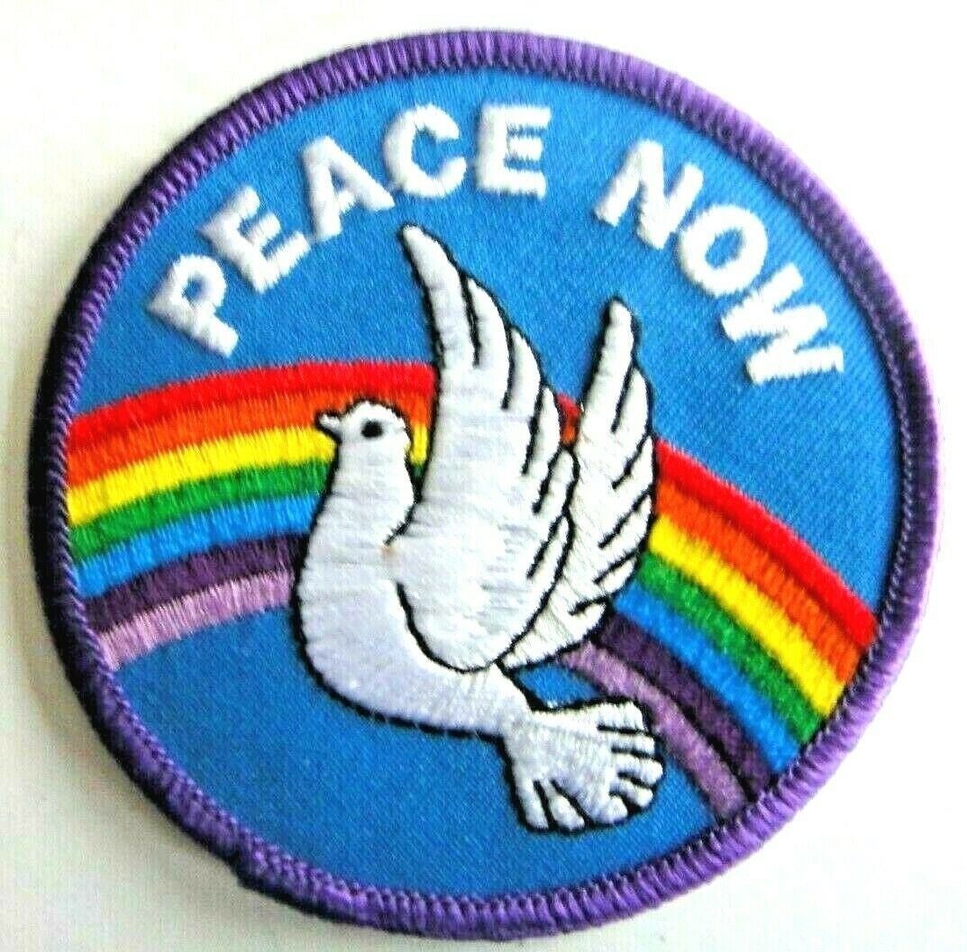 3 inches wide, a new Peace Now embroidered patch. Sew on or iron on. New.
Please note we will always combine shipping on like items. Any additional patch or pin will ship for 50 cent per item. Any additional payment will be reimbursed to your Paypal account. Thank You.