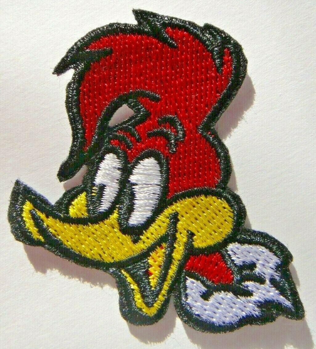 2 1/2 inches tall, a new Walter Lantz "Woody Woodpecker" small embroidered patch. Sew on or iron on.
Please note we will always combine shipping on like items. Any additional patch or pin will ship for 50 cent per item. Any additional payment will be reimbursed to your Paypal account. Thank You.