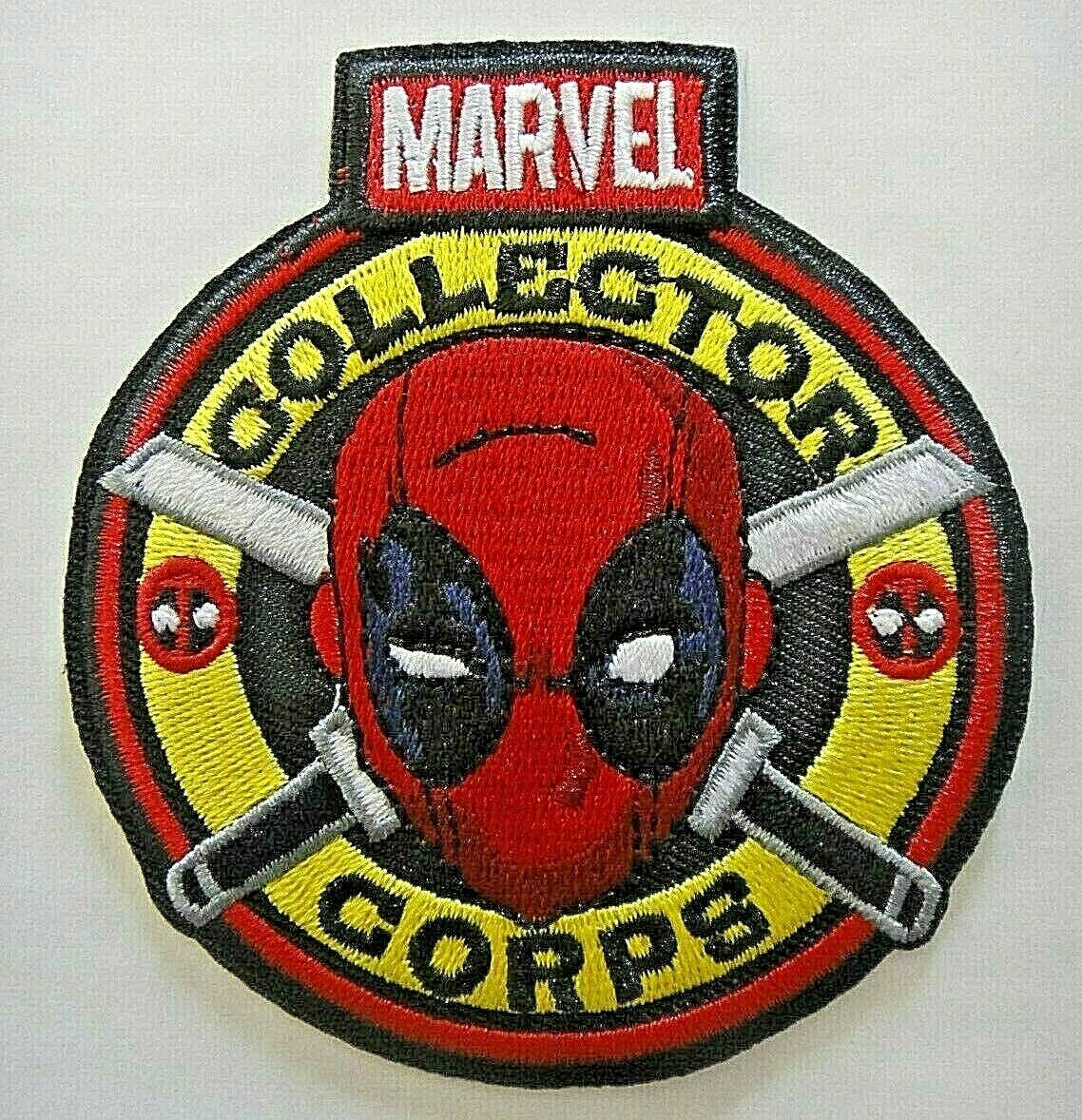 4 inches tall, a new Marvel Comics Deadpool, "Marvel Collector Corps embroidered patch. Sew or iron on. New.
Please note we will always combine shipping on like items. Any additional patch or pin will ship for 50 cent per item. Any additional payment will be reimbursed to your Paypal account. Thank You.