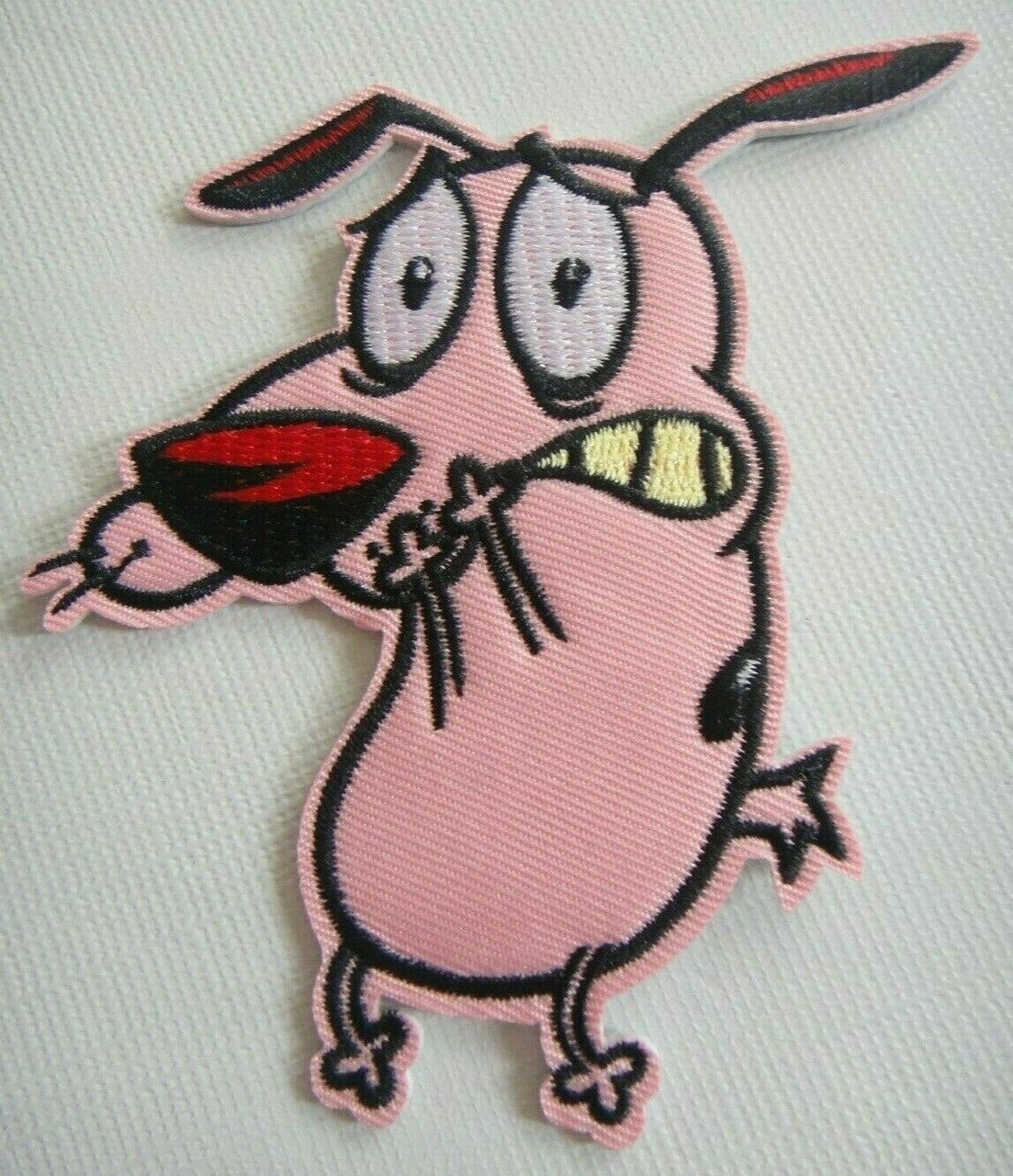 4 inches tall, a new Courage the Cowardly Dog embroidered patch. Sew or iron on. New.
Please note we will always combine shipping on like items. Any additional patch or pin will ship for 50 cent per item. Any additional payment will be reimbursed to your Paypal account. Thank You.