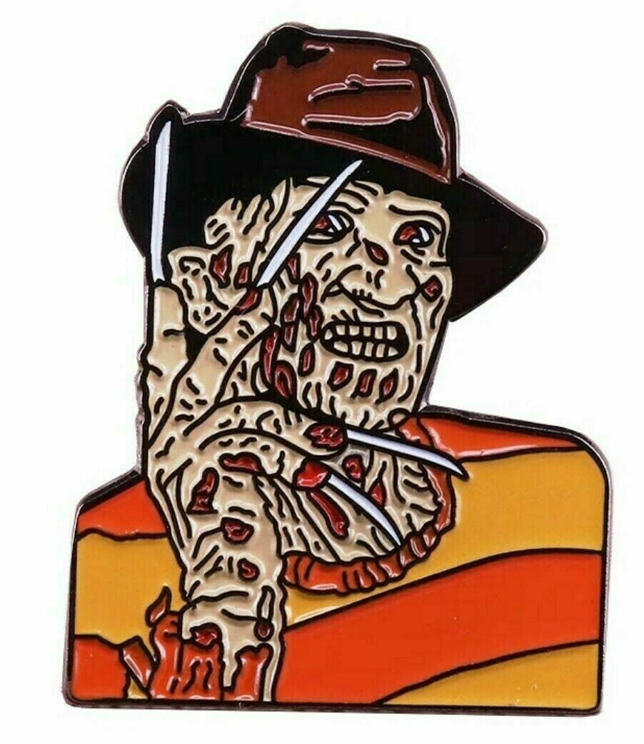 Measures 1. 3/8 inches tall, a new Nightmare on Elm Street "Freddy Krueger" enamel pin with a post and butterfly back.
Please note we will always combine shipping on like items. Any additional patch or pin will ship for 50 cent per item. Any additional payment will be reimbursed to your Paypal account. Thank You.