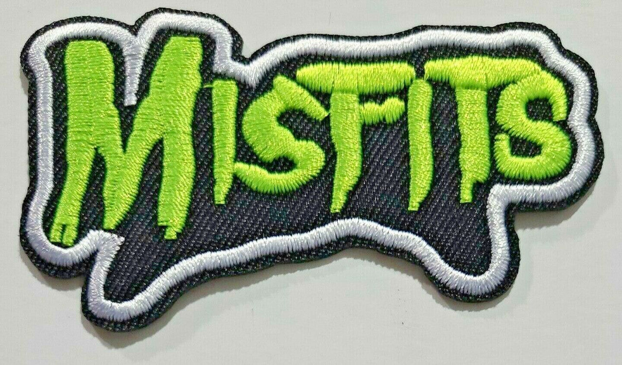 3 inches wide, a new Misfits "Written Band Logo" embroidered patch -new Sew on or Iron on.
Please note we will always combine shipping on like items. Any additional patch or pin will ship for 50 cent per item. Any additional payment will be reimbursed to your Paypal account. Thank You.