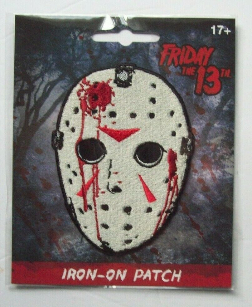 3 3/4 inches tall, a new Jason Voorhees "Friday the 13th" Mask Embroidered Patch. Sew on or iron.
Please note we will always combine shipping on like items. Any additional patch or pin will ship for 50 cent per item. Any additional payment will be reimbursed to your Paypal account. Thank You.