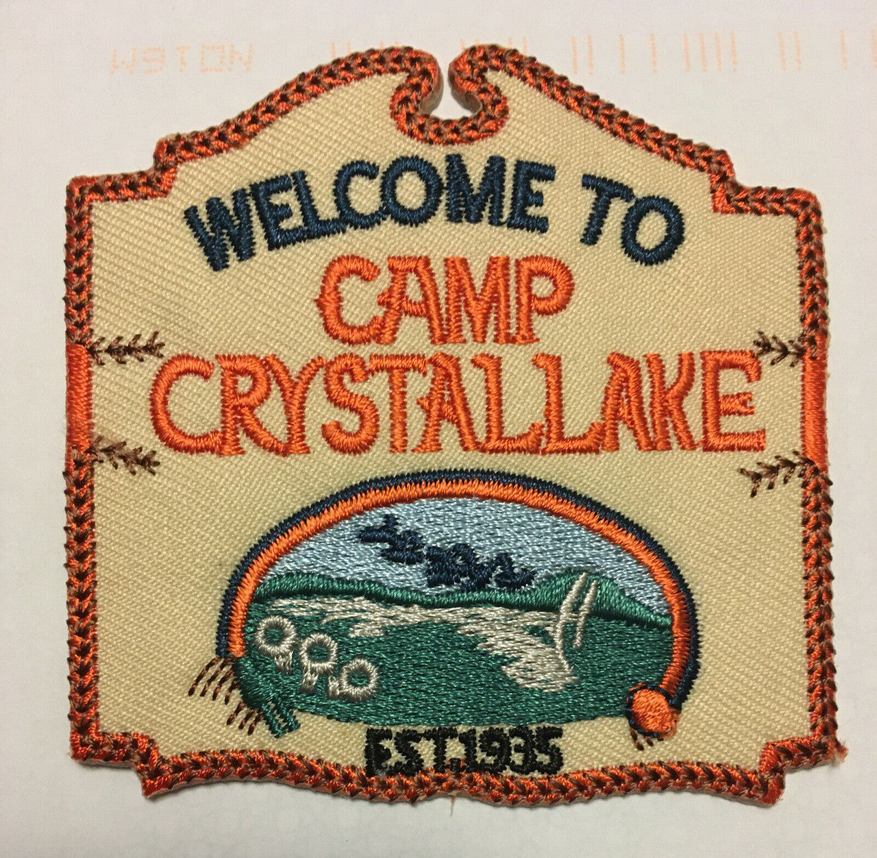 3 inches wide, a new Friday the 13th "Welcome to Crystal Lake" embroidered patch, Sew on or iron. New.
Please note we will always combine shipping on like items. Any additional patch or pin will ship for 50 cent per item. Any additional payment will be reimbursed to your Paypal account. Thank You.
