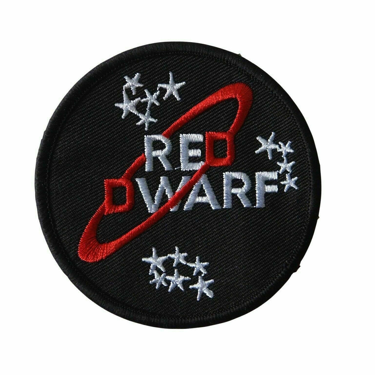 3.5 inches wide, a new Red Dwarf Logo Embroidered Patch. Sew on or iron.
Please note we will always combine shipping on like items. Any additional patch or pin will ship for 50 cent per item. Any additional payment will be reimbursed to your Paypal account. Thank You.