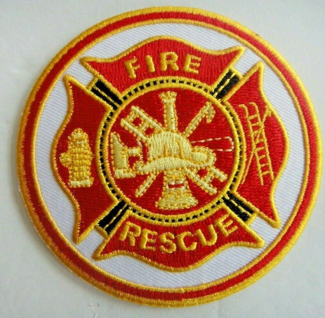 3 inches tall, a new Fire Rescue Logo Embroidered Patch, Sew on or iron.
Please note we will always combine shipping on like items. Any additional patch or pin will ship for 50 cent per item. Any additional payment will be reimbursed to your Paypal account. Thank You.