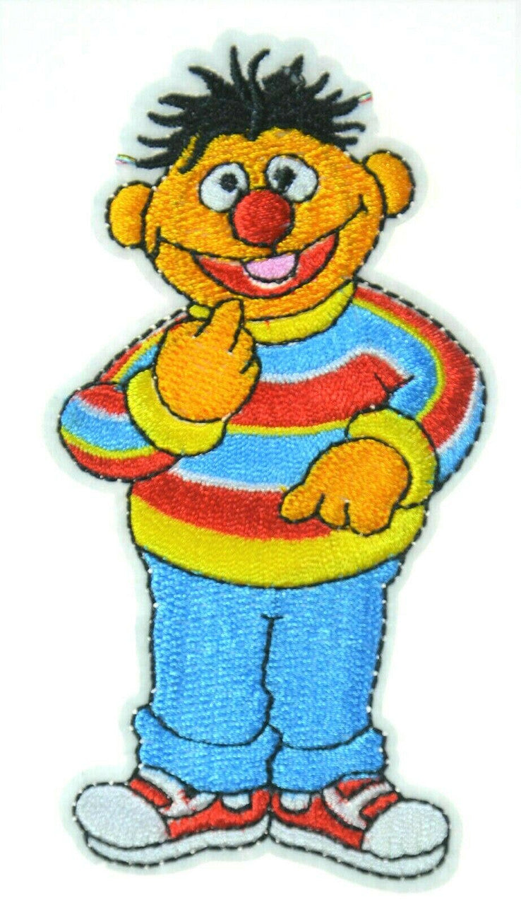 5 inches tall, new Sesame Street, "Ernie of Burt & Ernie" embroidered patch. Sew or iron on. New.
Please note we will always combine shipping on like items. Any additional patch or pin will ship for 50 cent per item. Any additional payment will be reimbursed to your Paypal account. Thank You.