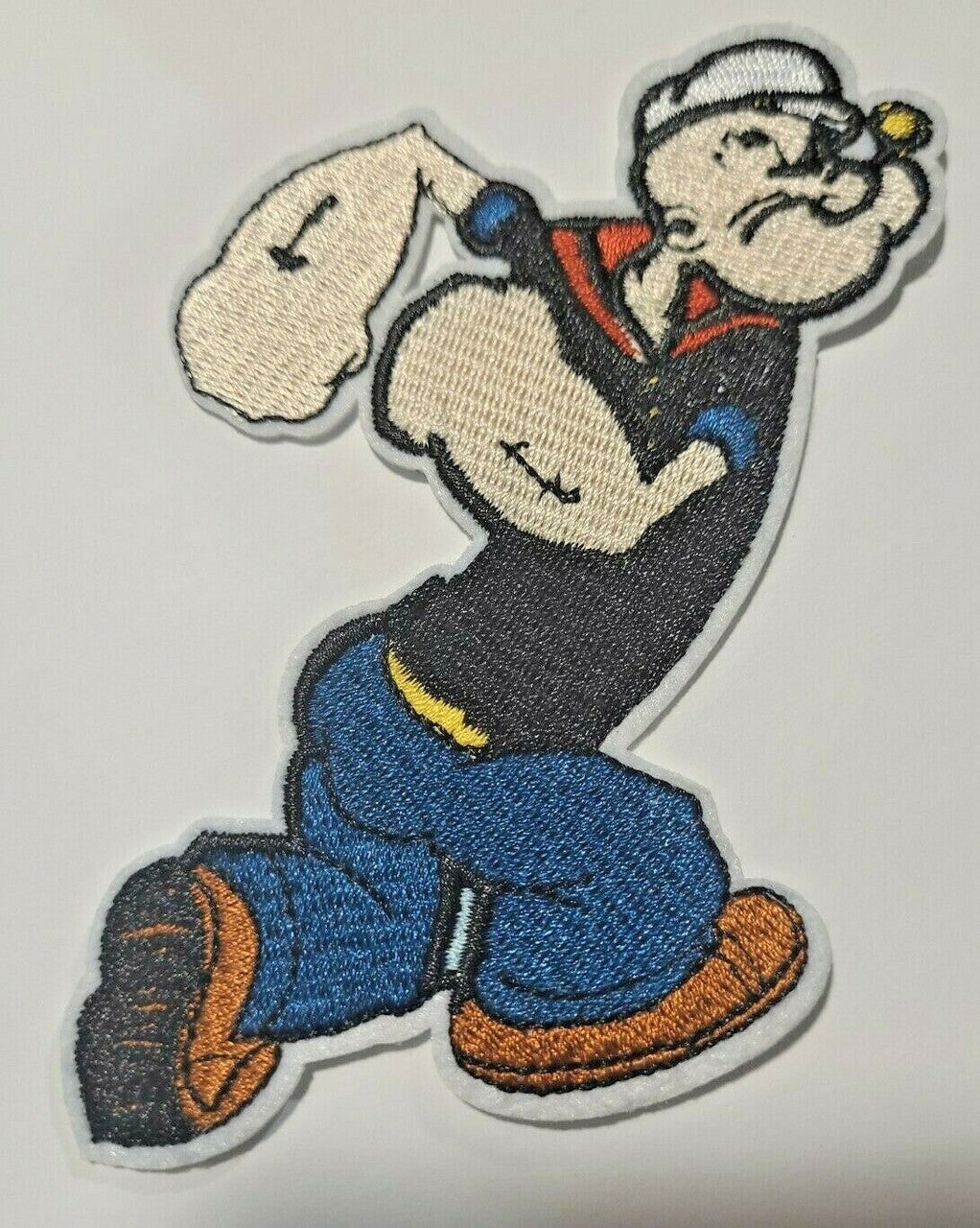 5 inches tall , a new Popeye the Sailor Man "Angry Walk" embroidered patch. Sew on or iron on. New.
Please note we will always combine shipping on like items. Any additional patch or pin will ship for 50 cent per item. Any additional payment will be reimbursed to your Paypal account. Thank You.