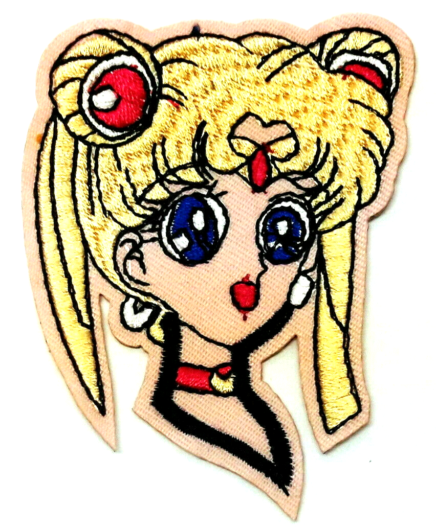 3 inches tall, new Sailor Moon Usagi Tsukino face embroidered patch, Sew on or iron.
Please note we will always combine shipping on like items. Any additional patch or pin will ship for 50 cent per item. Any additional payment will be reimbursed to your Paypal account. Thank You.