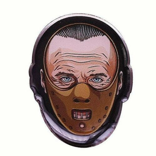 Measures 1 1/8 inches tall, a new Dr. Hannibal Lecter "Silence of the Lambs" enamel pin with a post and butterfly back.
Please note we will always combine shipping on like items. Any additional patch or pin will ship for 50 cent per item. Any additional payment will be reimbursed to your Paypal account. Thank You.