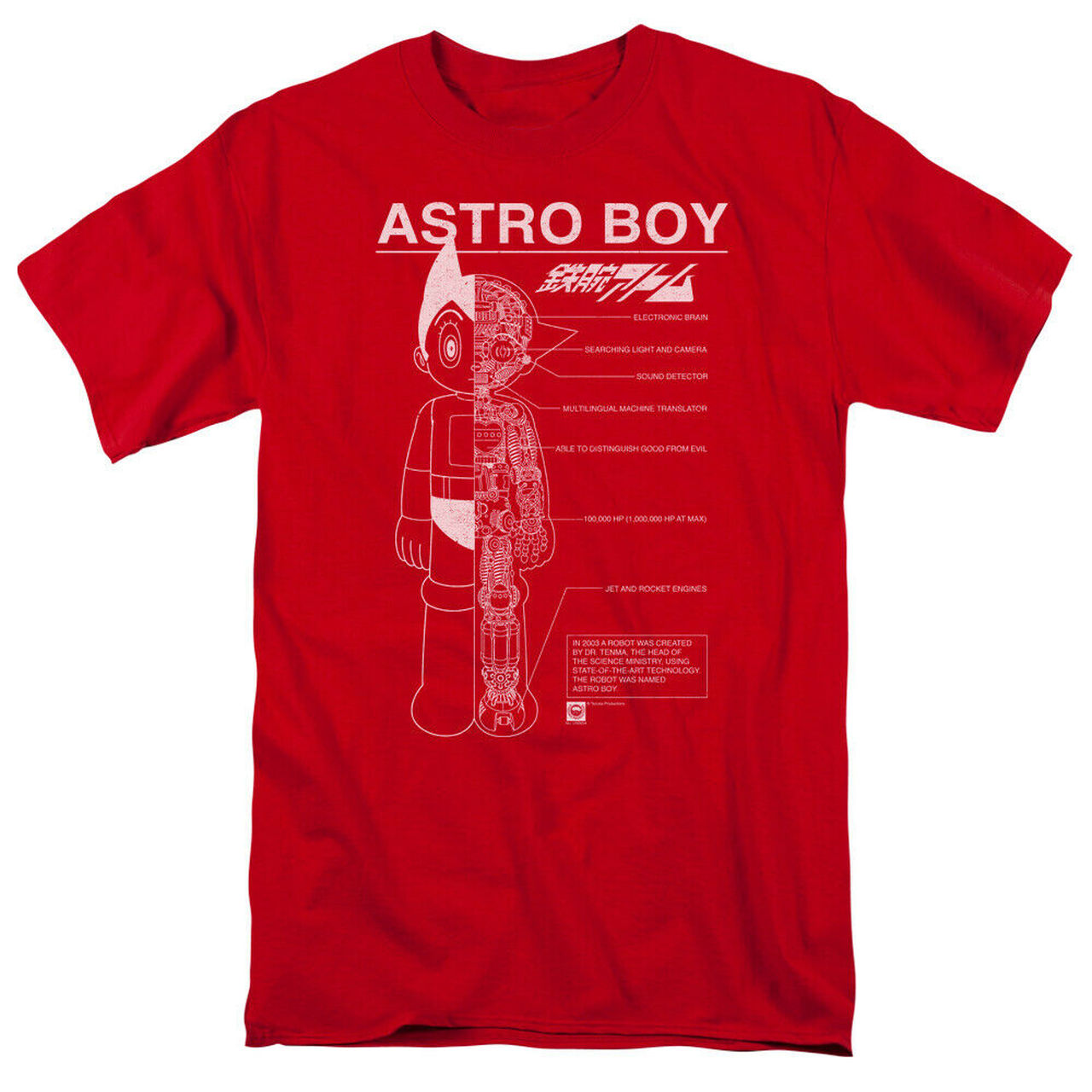 Astro Boy "SCHEMATICS" Mens Adult Unisex T-Shirt -Available in Sm to 3x