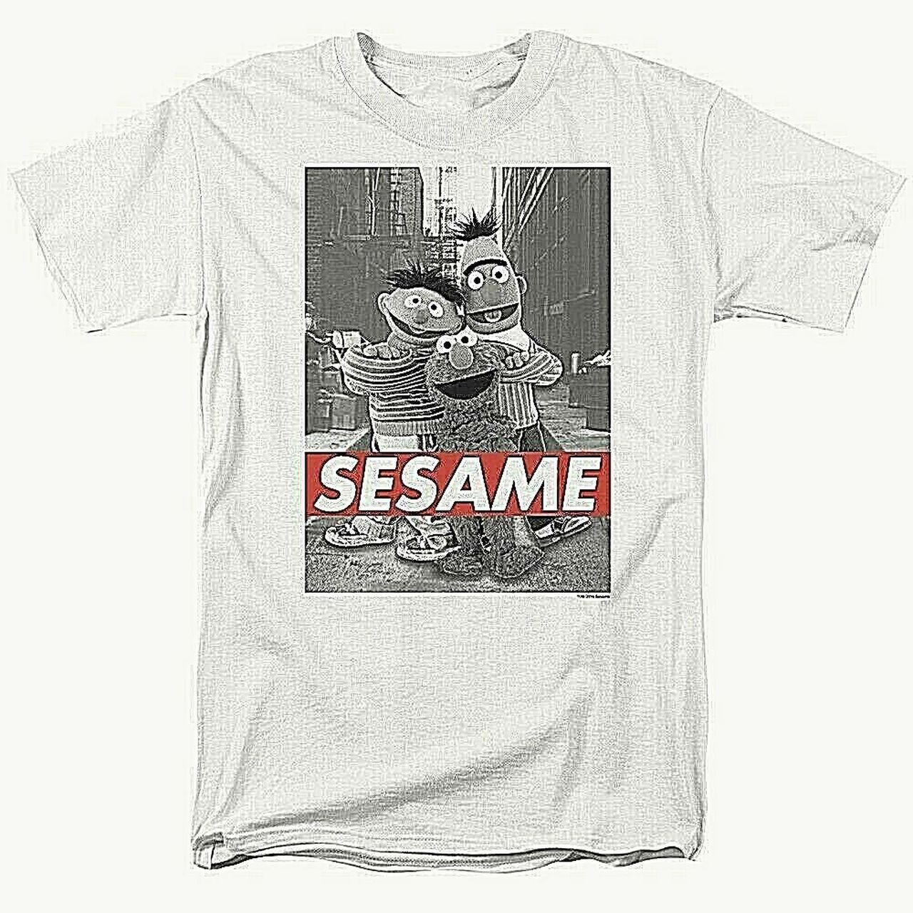 Sesame Street "Burt, Ernie & Elmo" Mens Unisex T-Shirt Available in Sm to 3x