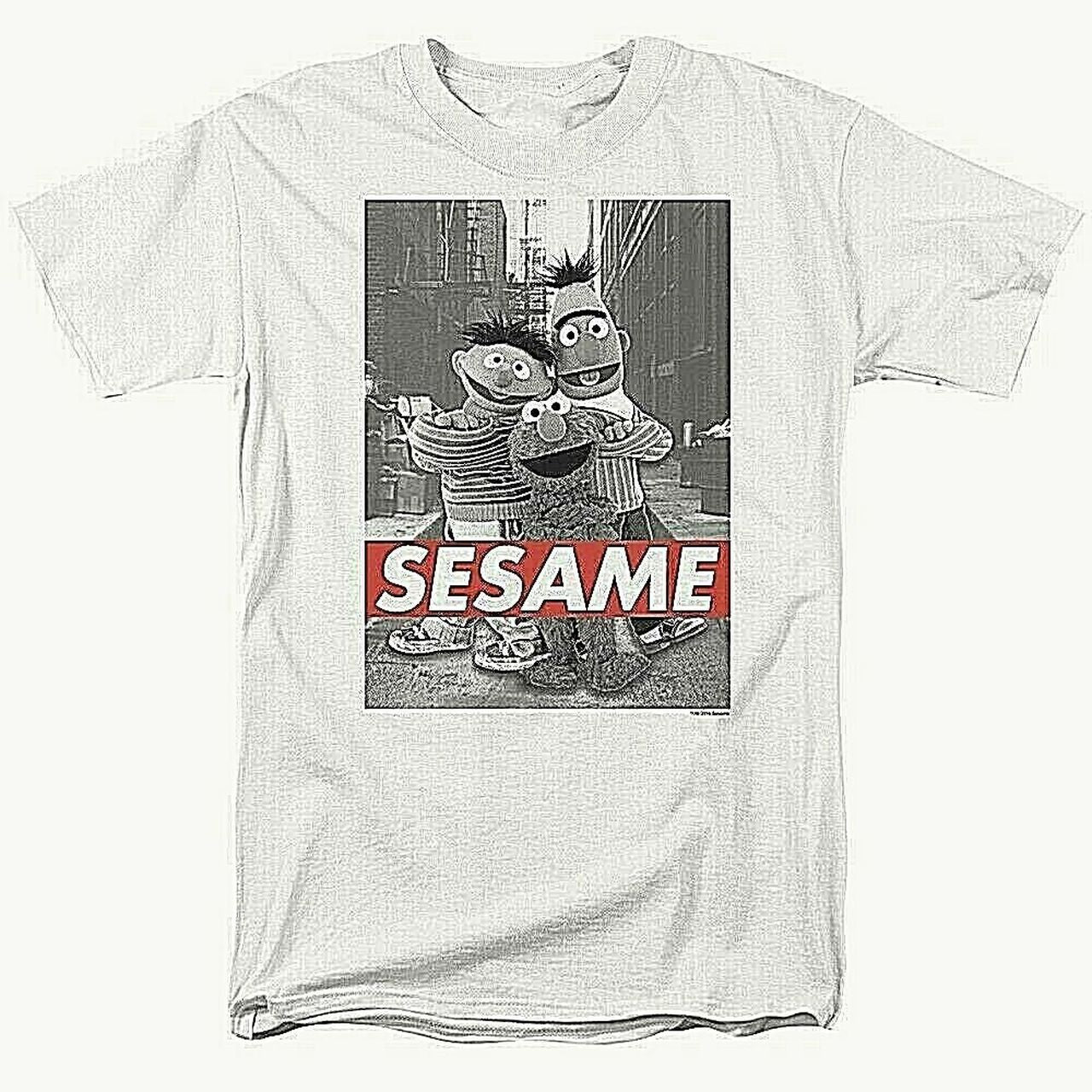 Sesame Street "Burt, Ernie & Elmo" Mens Unisex T-Shirt Available in Sm to 3x