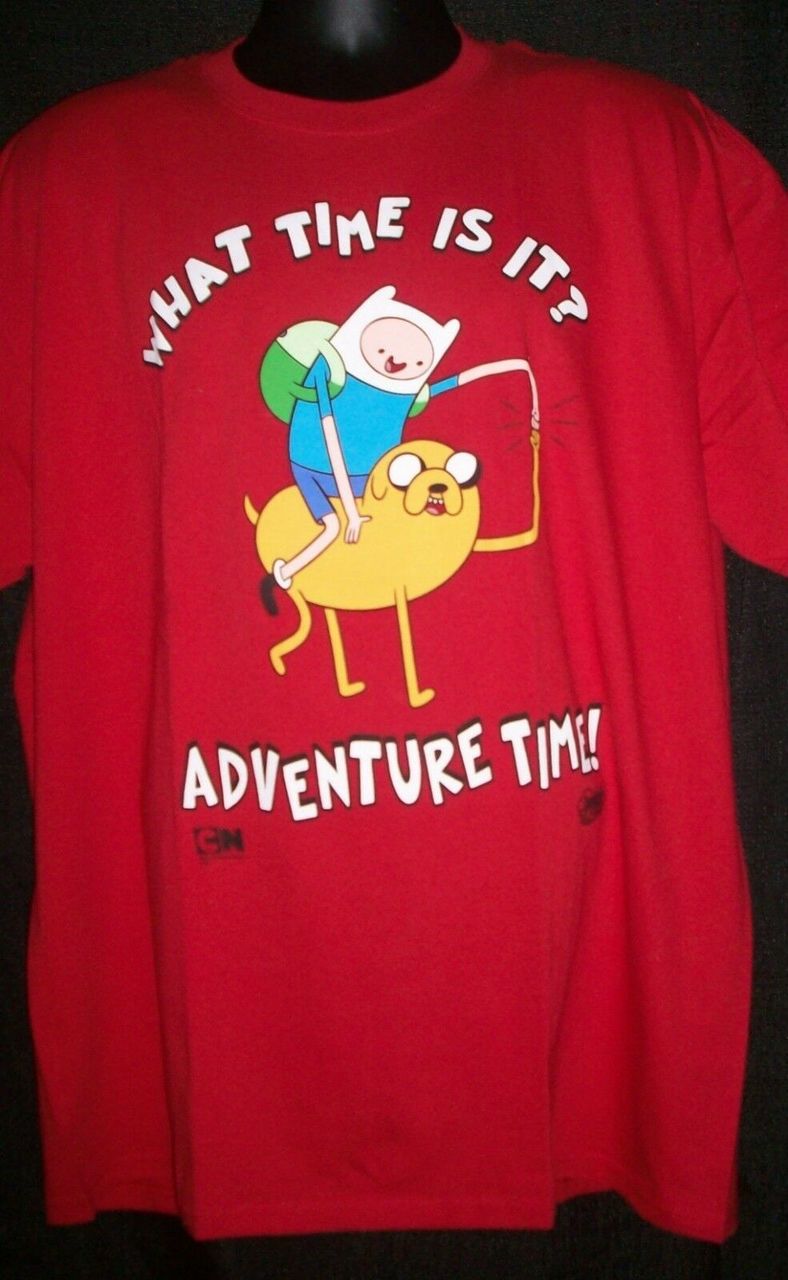Adventure Time "What Time is It!" Mens Unisex T-Shirt -Available Sm to XL