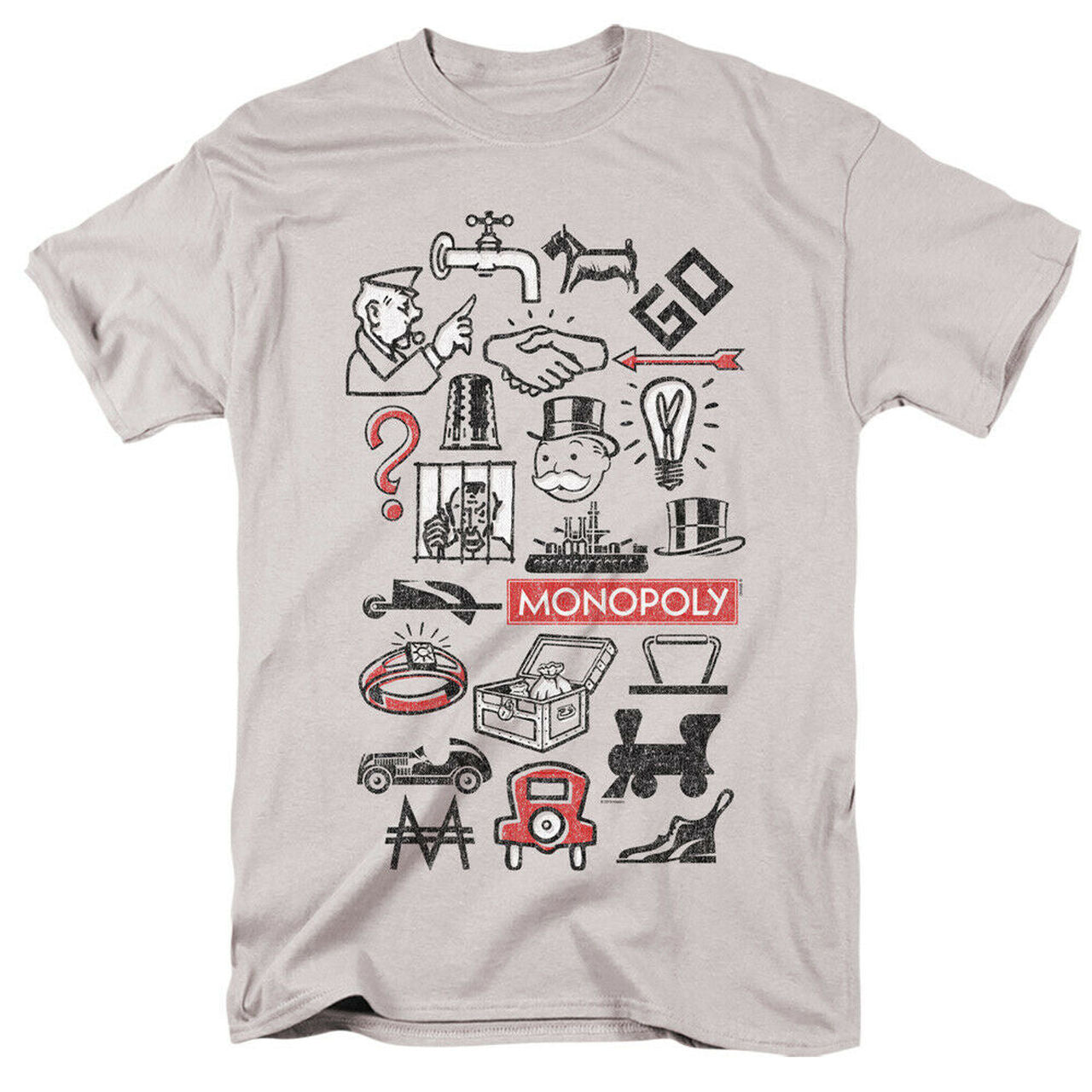 Monopoly "Game Characters" Mens Unisex T-Shirt, Available Sm to 3x