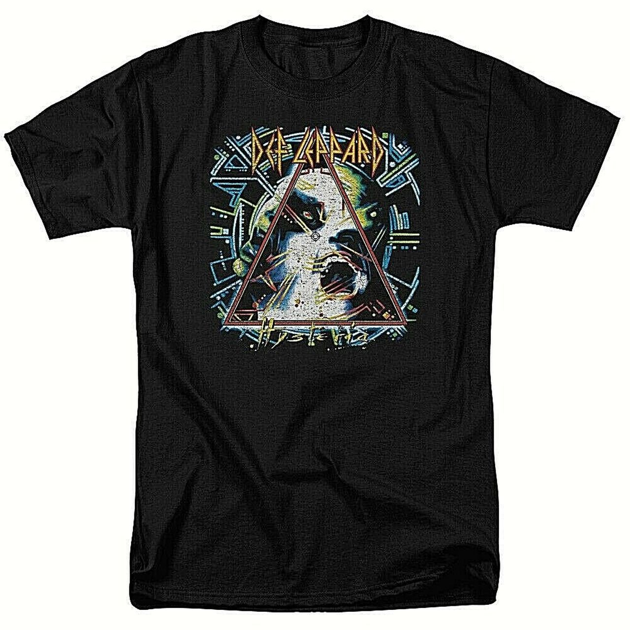 Def Leopard "Hysteria" Album Cover Mens T-Shirt. Available in Sm to 3x -new