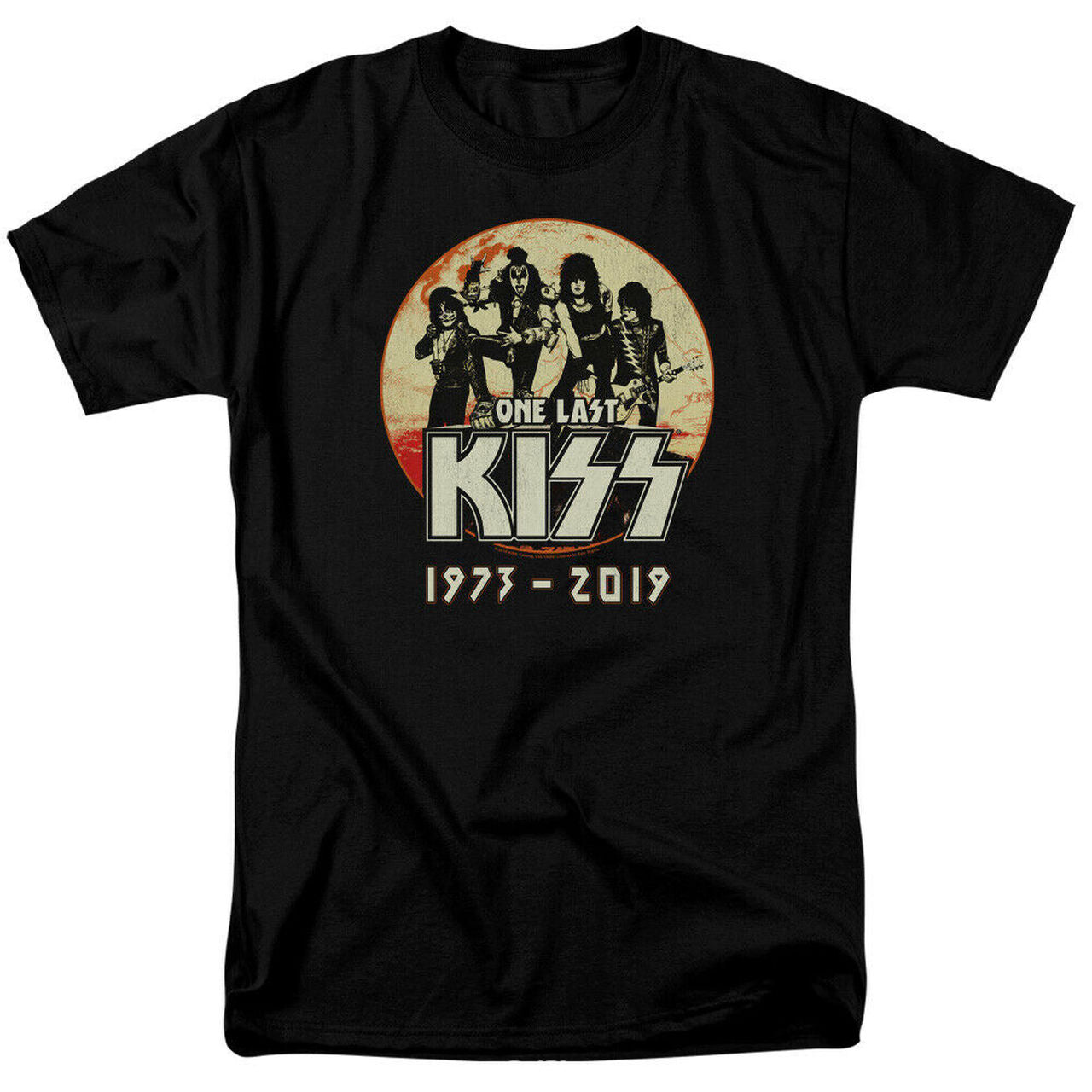 KISS "One Last Kiss 1973 to 2019" Mens Unisex T-Shirt -Available in Sm to 2x
