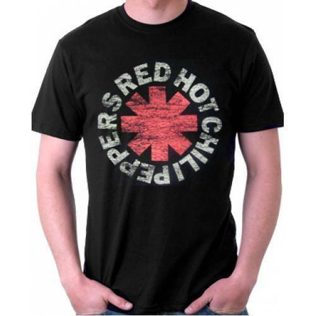 RED HOT CHILI PEPPERS "Distressed Logo" Mens T-Shirt - Available in Sm to 2x
