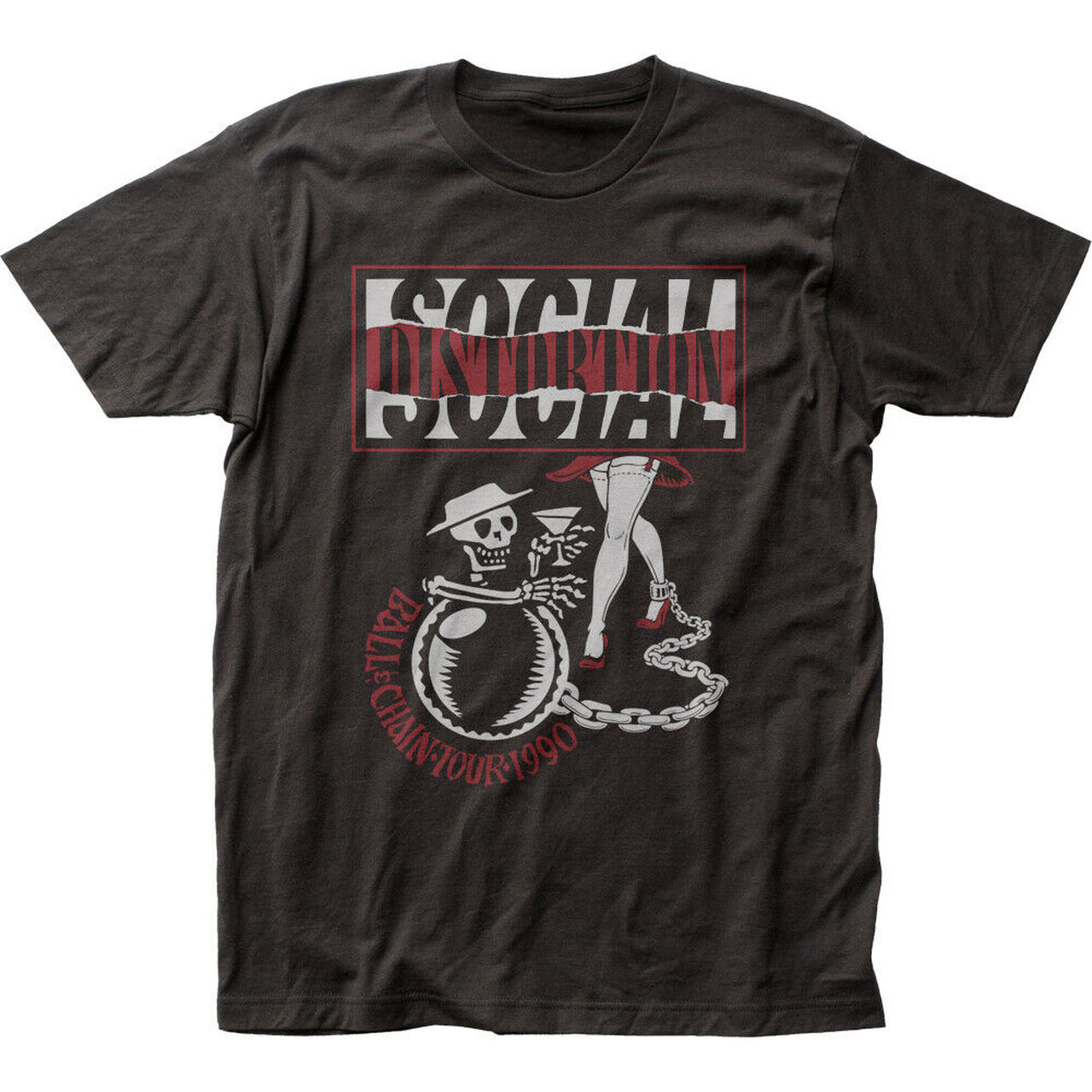 Social Distortion "Ball & Chain" Tour Mens Unisex T-Shirt -Available Sm to 2x