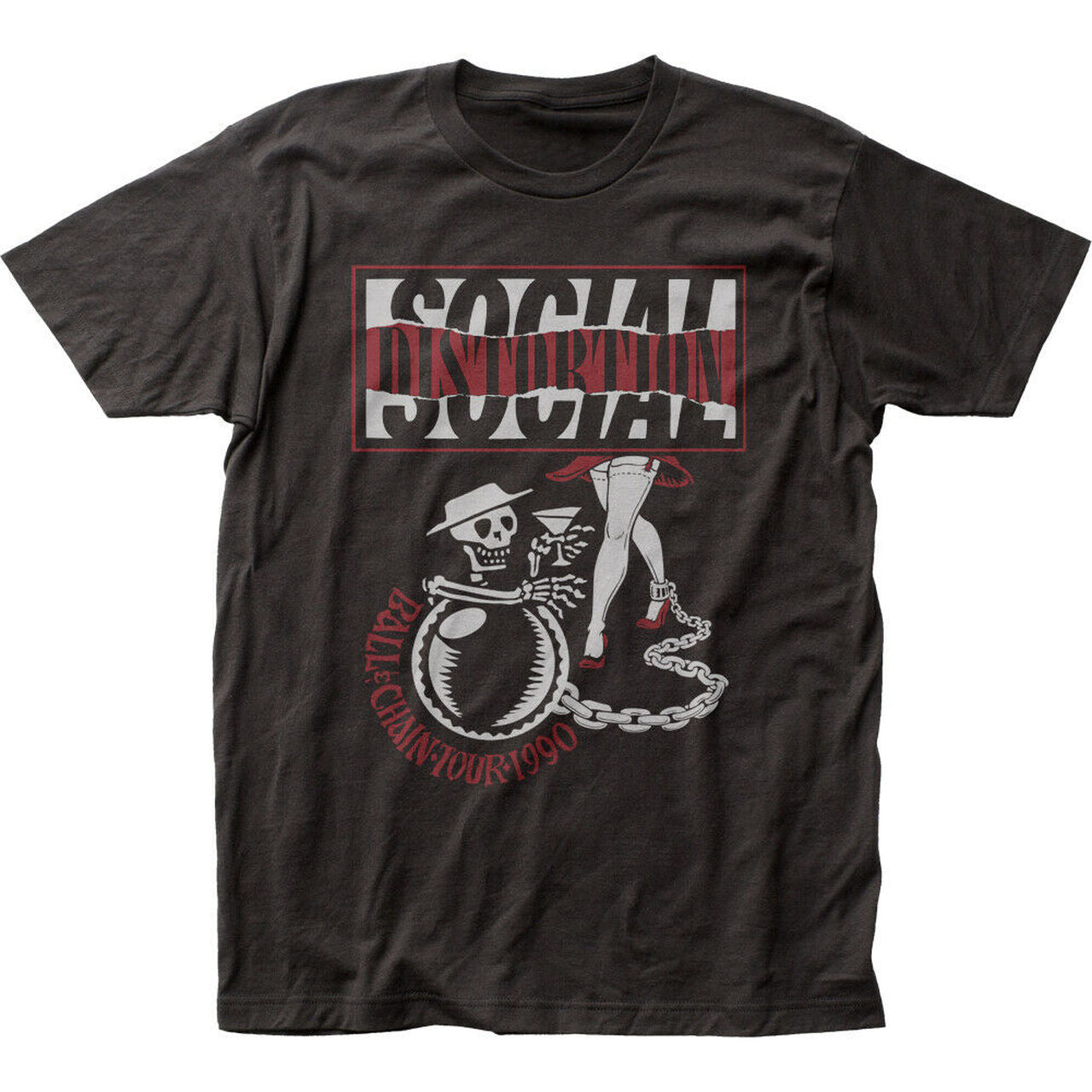 Social Distortion "Ball & Chain" Tour Mens Unisex T-Shirt -Available Sm to 2x
