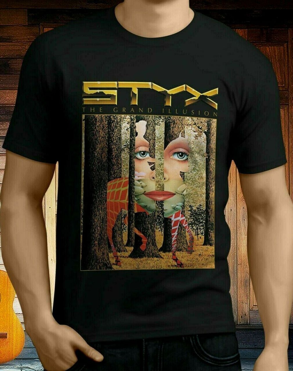 STYX "The Grand Illusion" Album Cover Mens Unisex T-Shirt - Available Sm to 2x