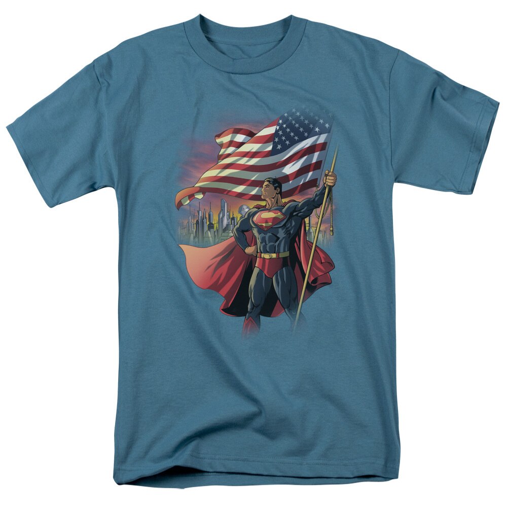 Superman-American Hero adult unisex t-shirt
