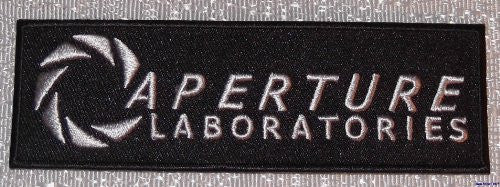 4. 1/4 inches long, a new Portal 2, Aperature Laboratories embroidered patch. Sew or iron on. New.

Please note we will always combine shipping on like items.  Any additional patch or pin will ship for 50 cent per item.  Any additional payment will be reimbursed to your Paypal account.  Thank You.