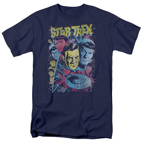 Star Trek-Classic Crew Illustrated adult unisex t-shirt
