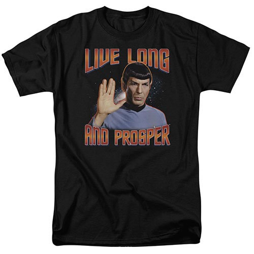 Star Trek - Live long and  prosper adult unisex tshirt
