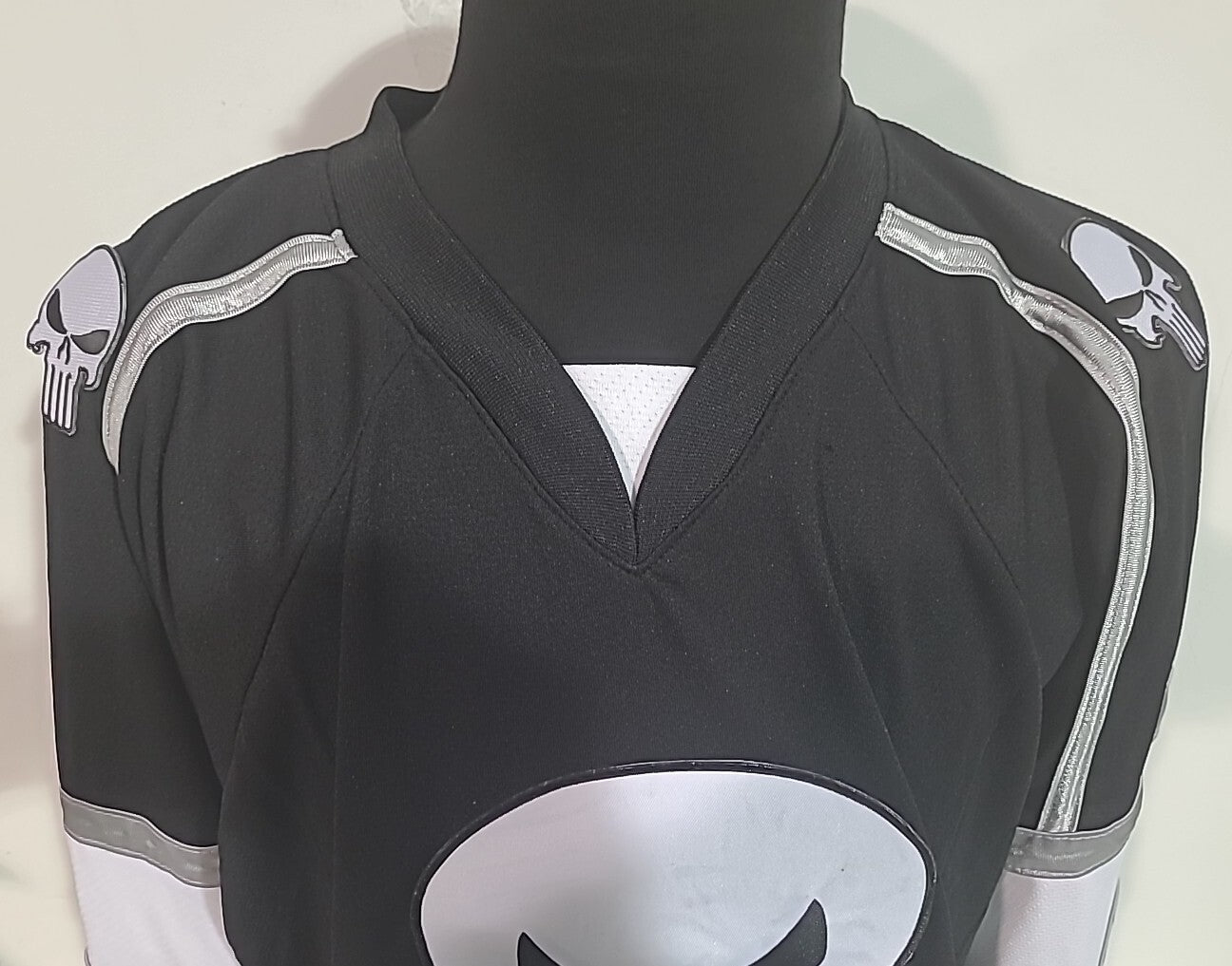 Marvel, The Punisher Logo Pro Model Mens Hockey Jersey -Available in sm to 3x