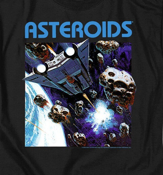 Atari Games "Asteroids" Mens Unisex T-shirt -Available in Sm to 6x -new