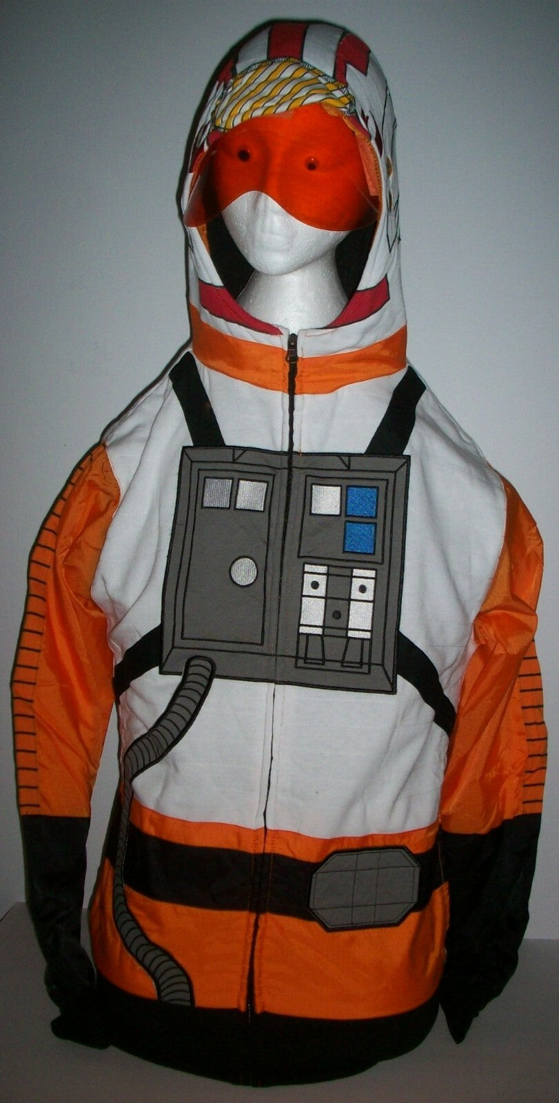 Star Wars X-Wing Fighter Pilot Adult Unisex Costume Hoodie with Visor -Sm to 2x