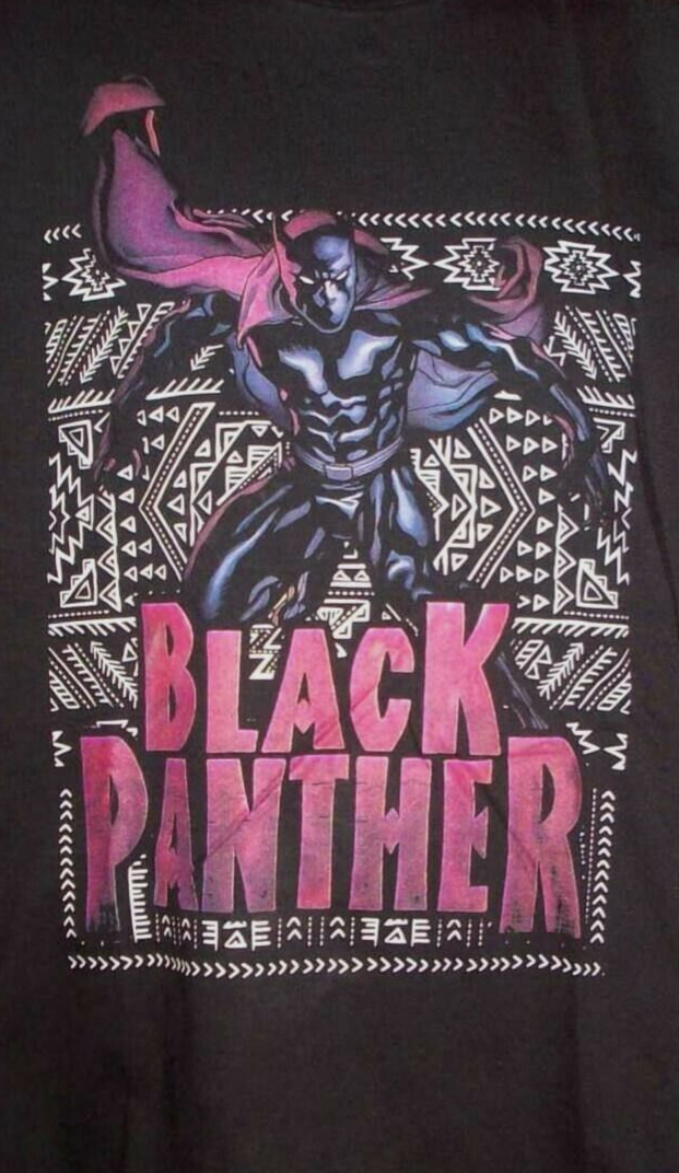Marvel Comics "African" Black Panther Mens Medium Unisex T-Shirt -new old stock