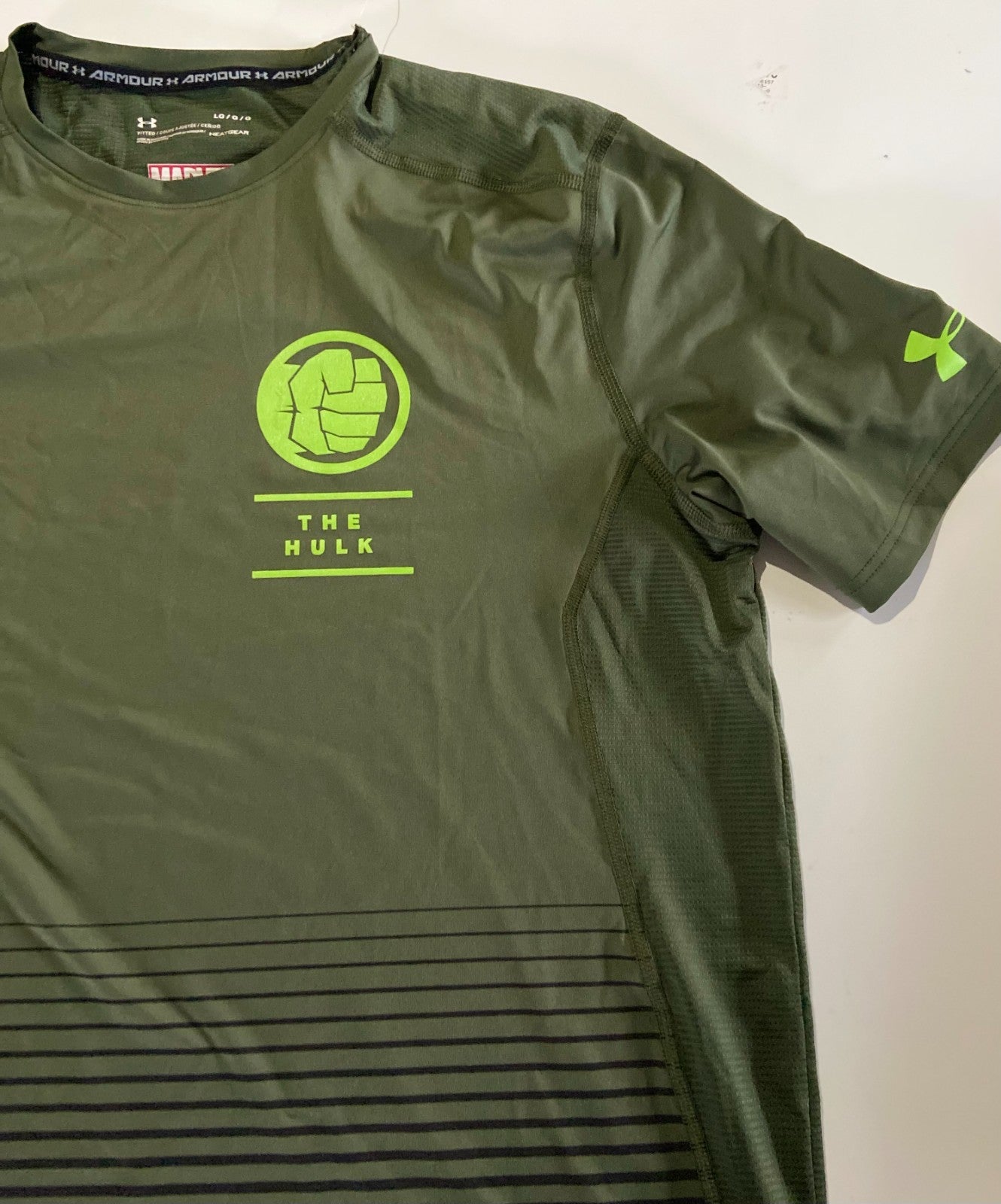 Under Armour HeatGear  Men's Marvel The Hulk T- Shirt New   Size Large