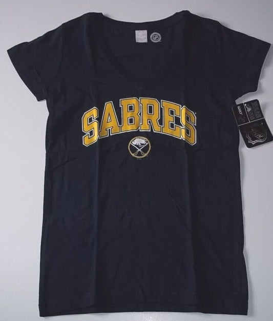 Ladies NHL Buffalo Sabres V-Neck T-Shirt - Size S, M, L - New Old Stock