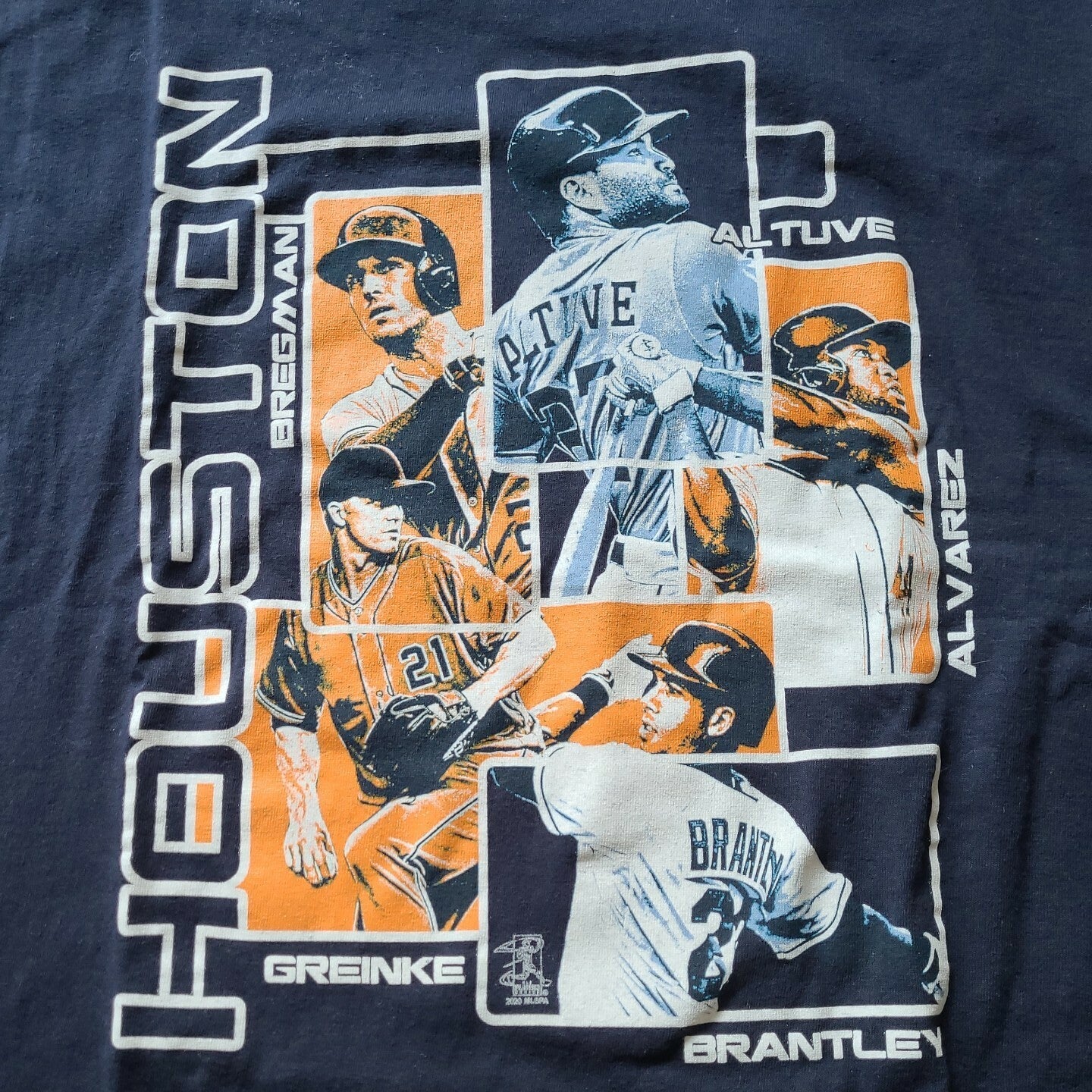 Houston Astros "2021 Team Superstars" Mens x-Large Unisex T-shirt -new