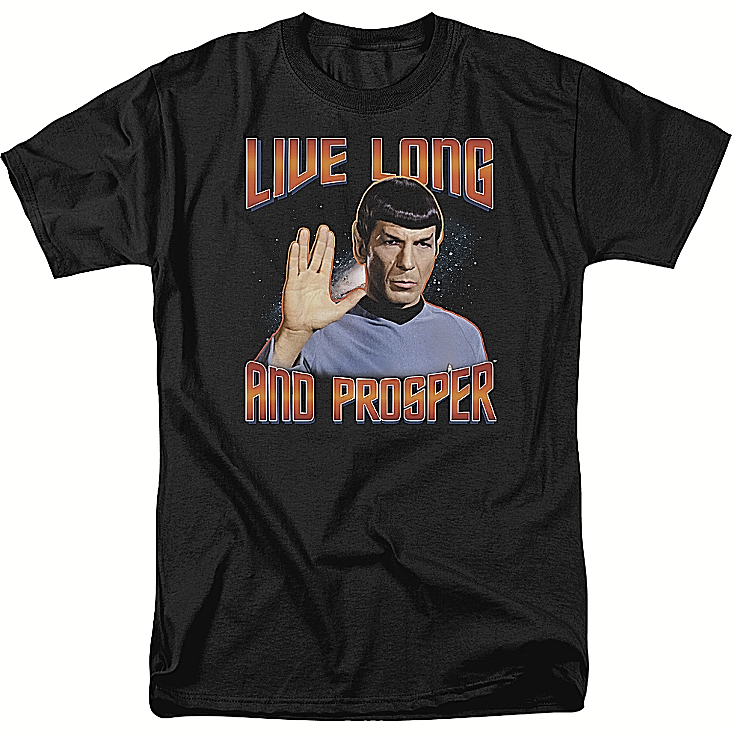 Star Trek, Mister Spock "Live Long & Prosper" Mens T-Shirt -Available Sm to 5x