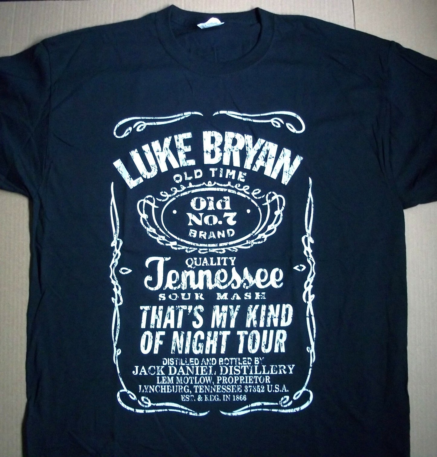 Luke Bryan My Kinda Night Tour Double-Sided Large Mens Unisex T Shirt - New