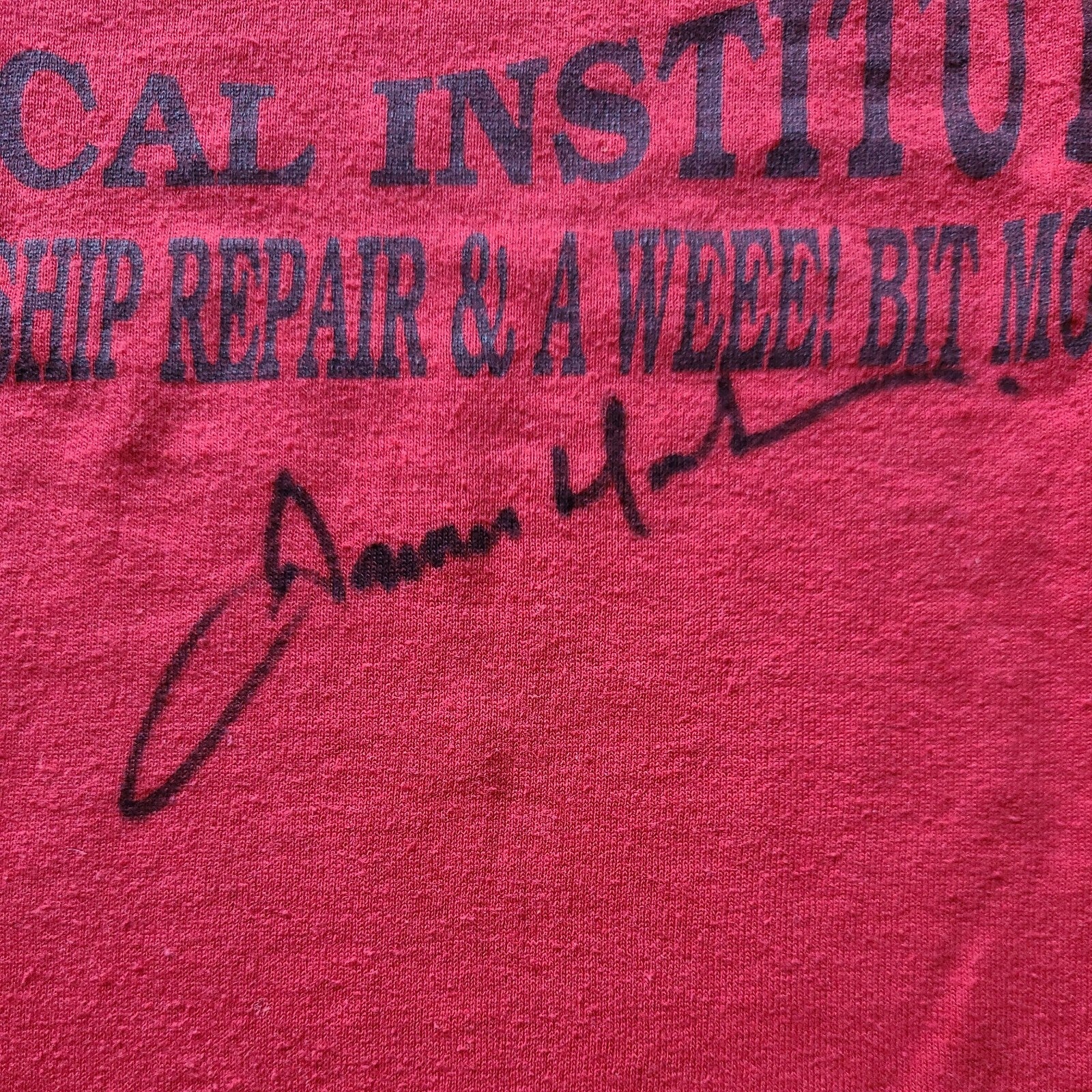 Vintage Star Trek "James Doohan Autographed" Mens Medium Unisex Adult T-Shirt