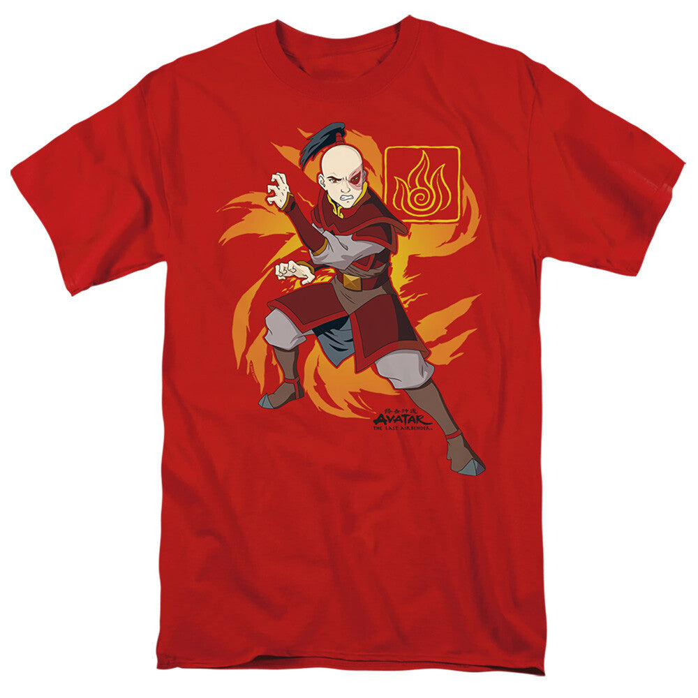 Avatar, The Last Airbender "Zuko Flame Burst" Mens T-Shirt, Available Sm to 5x