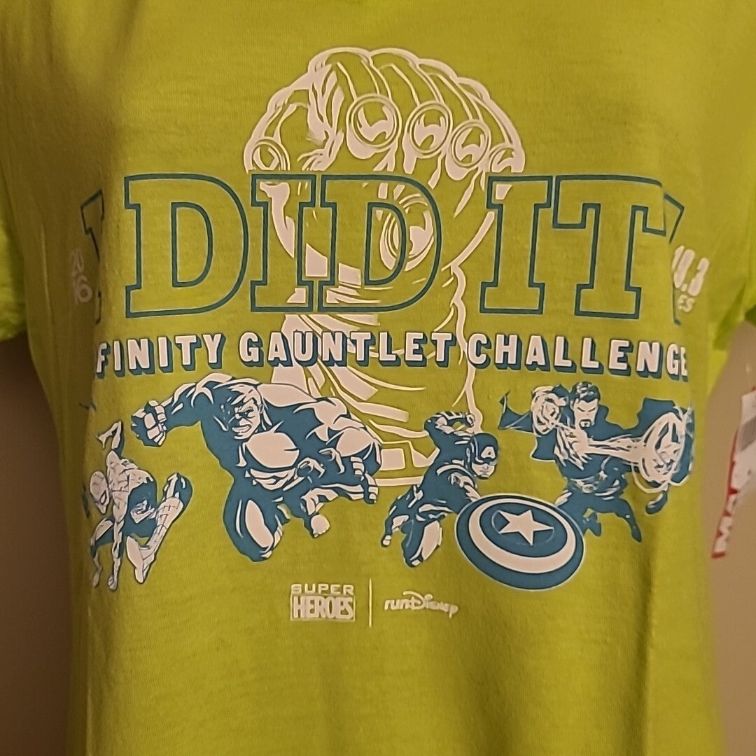 Run DIsney  19.3 mile "2016 Infinity Gauntlet Challenge" Womens Medium T- Shirt