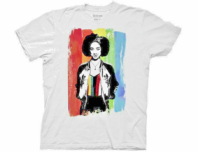 DOCTOR WHO BILL RAINBOW STREAK Mens Unisex T-Shirt -Available Sm to 2x