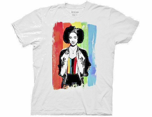 DOCTOR WHO BILL RAINBOW STREAK Mens Unisex T-Shirt -Available Sm to 2x
