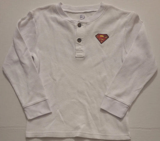 DC Comics Superman Youth Long Sleeves Thermal T- Shirt - Size 7  New