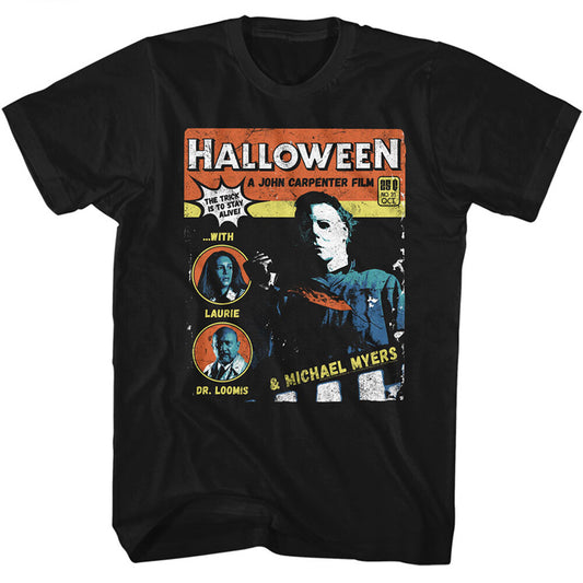 Halloween Comic Mens Unisex T-Shirt, Available Sm to 2x